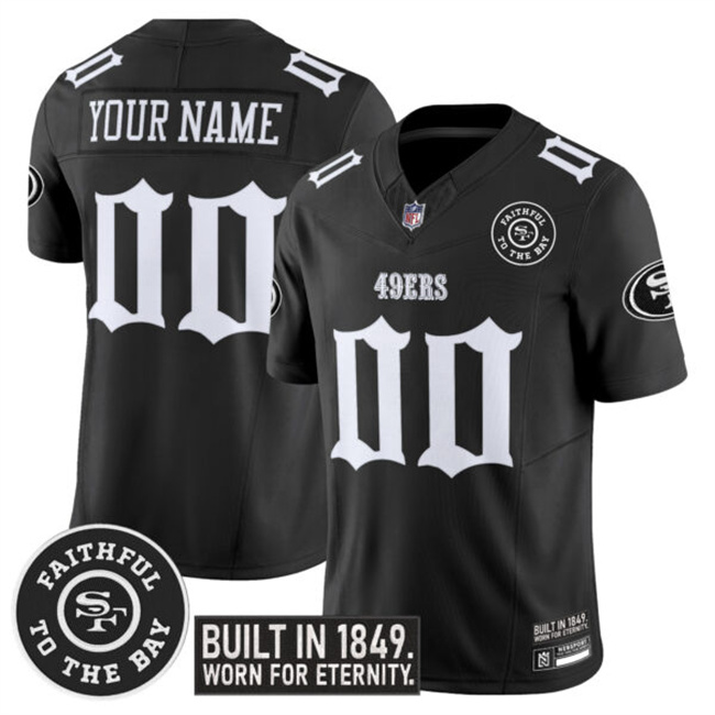 Men's San Francisco 49ers Active Player Custom Black F.U.S.E. 'Fog City Gothic Edition' Vapor Limited Stitched Football Jersey